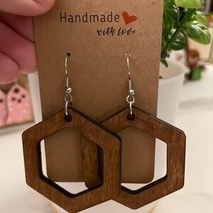 Custom-made, handpainted earrings.